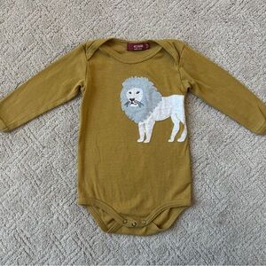 Milkbarn  organic appliqué Lion Onesie